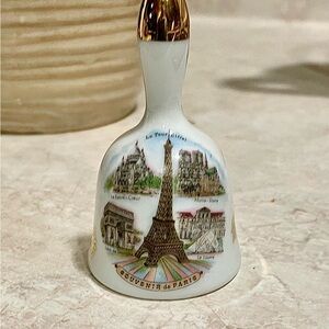 Limoges porcelain souvenir bell from Paris